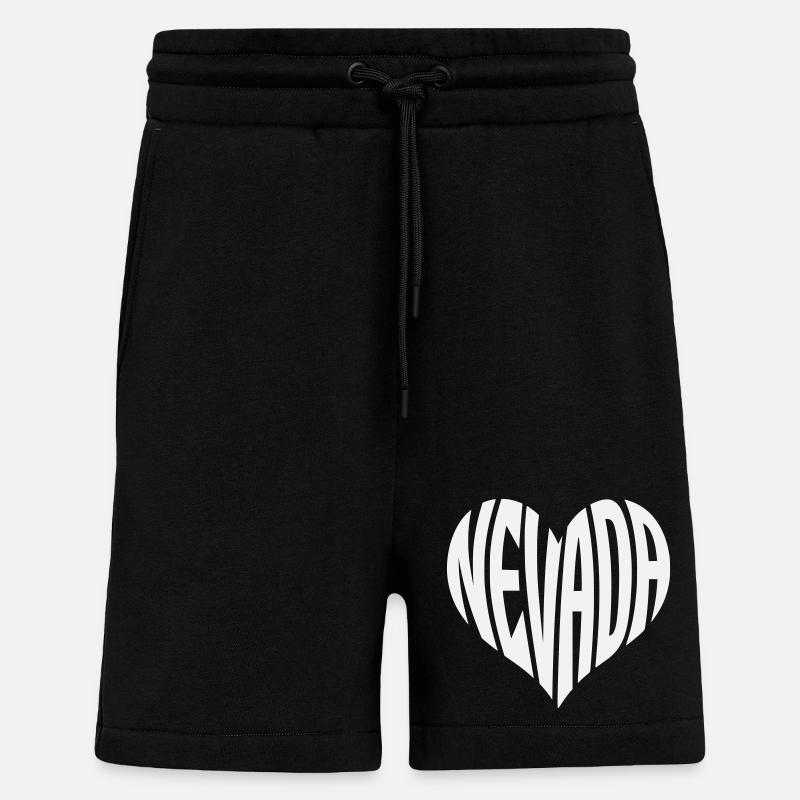 Nevada Herz Typografie - Shorts - made by SPREAD - SOLID BLACK