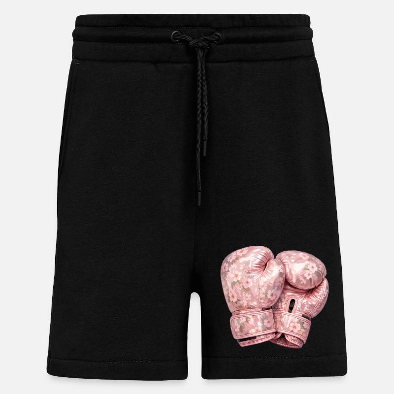 Blumen-Boxhandschuhe - Shorts - made by SPREAD - SOLID BLACK