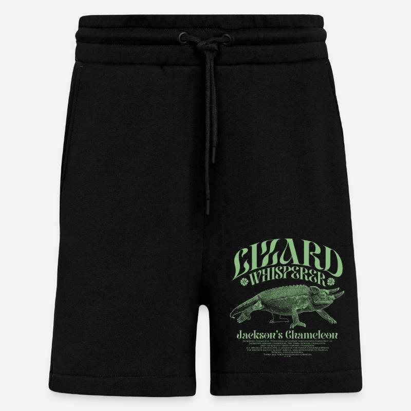 Jackson's Chameleon Lizard Whisperer - Shorts - made by SPREAD - SOLID BLACK
