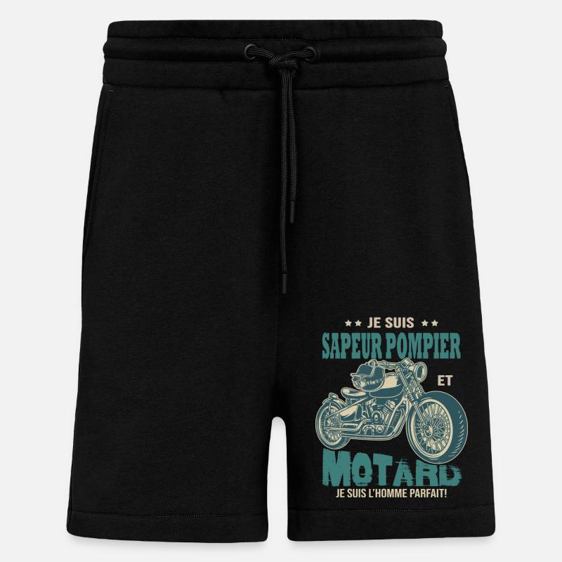 motard parfait sapeur pompier parfait - Short bio décontracté fabriqué en UE - SOLID BLACK