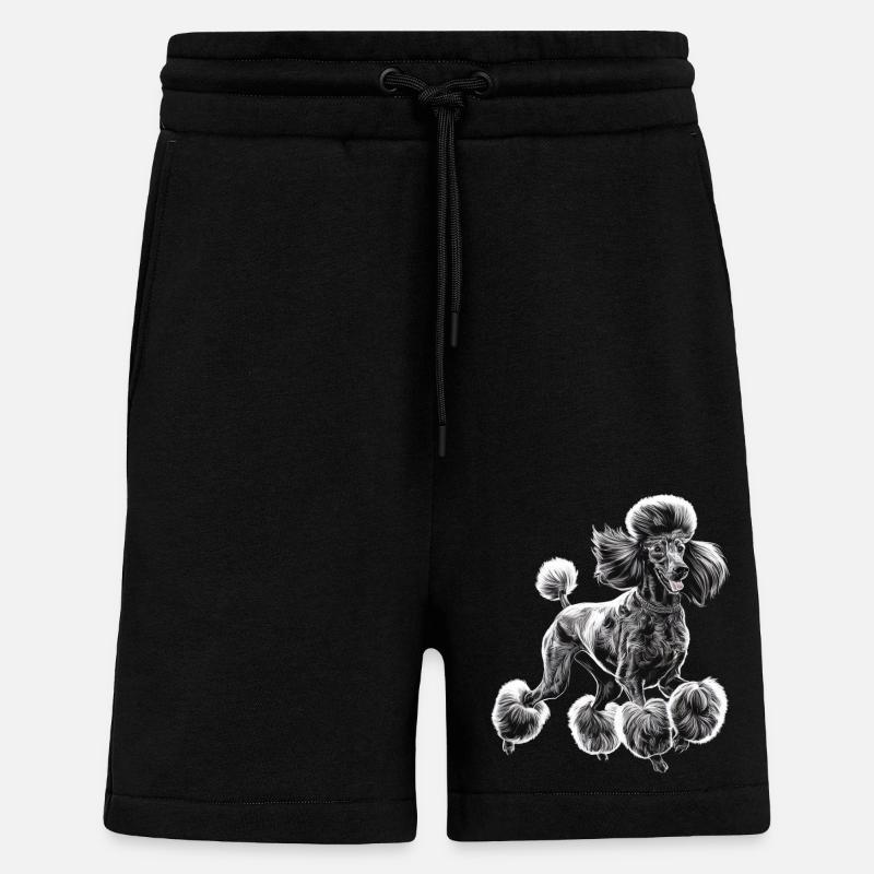 Caniche Diva - Short bio décontracté fabriqué en UE - SOLID BLACK