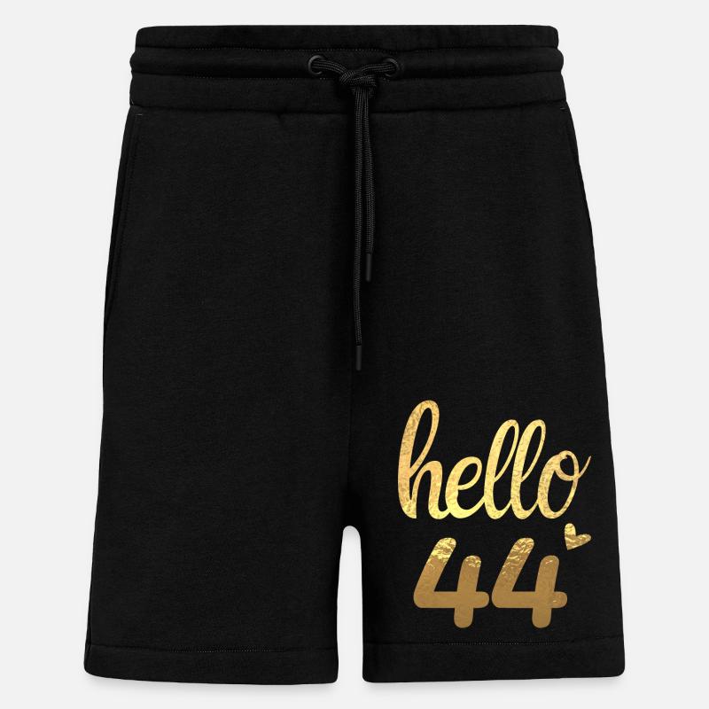 Hello 44 gold - Shorts - made by SPREAD - SOLID BLACK