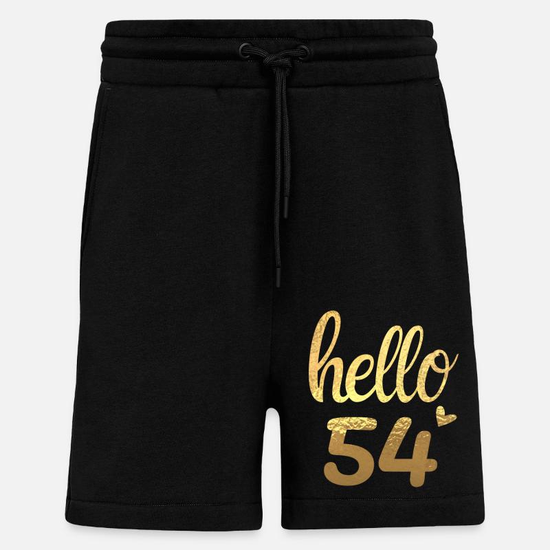 Hello 54 doré - Short bio décontracté fabriqué en UE - SOLID BLACK