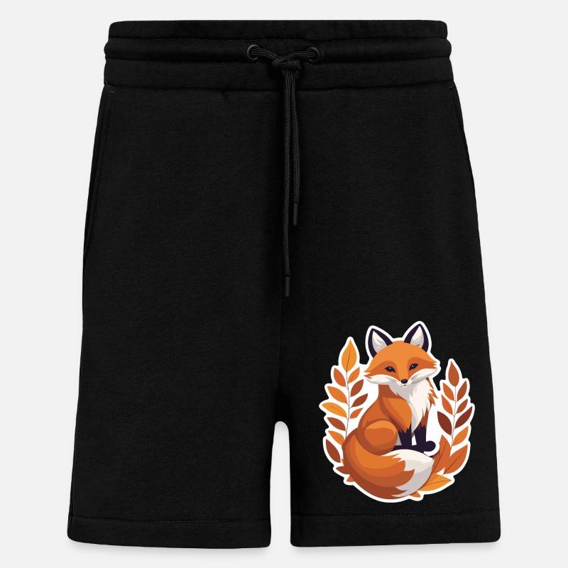 Fuchs im Herbst #3 - Shorts - made by SPREAD - SOLID BLACK