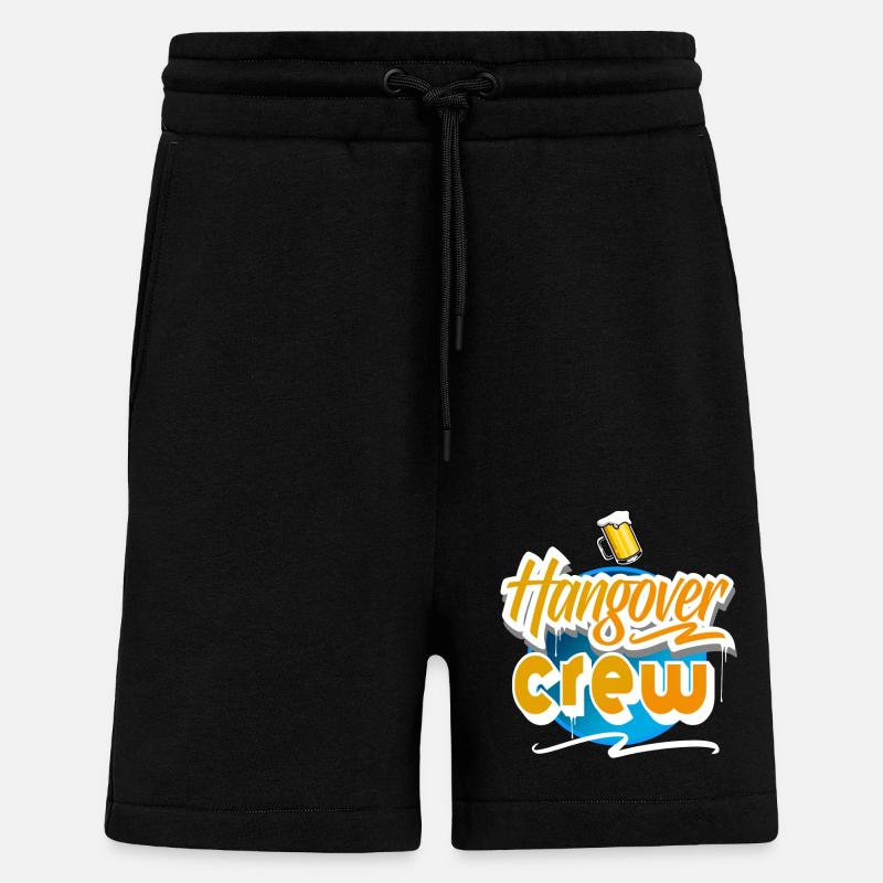 Équipe de gueule de bois - Short bio décontracté fabriqué en UE - SOLID BLACK