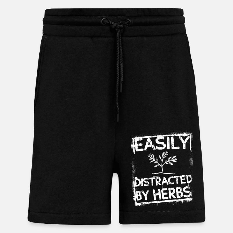 Fascinated by herbs - Shorts - made by SPREAD - SOLID BLACK