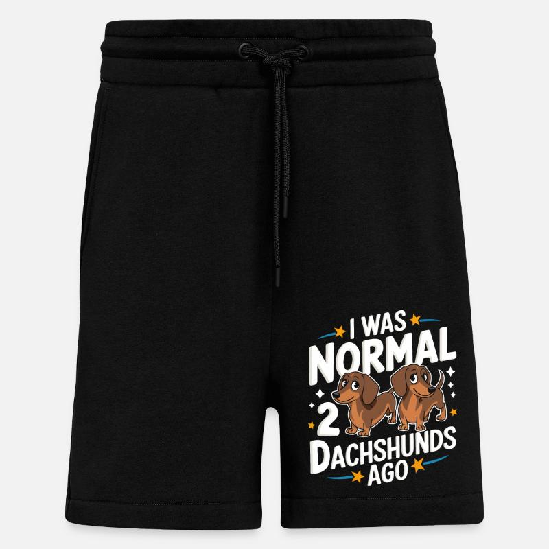 Chien teckel - Short bio décontracté fabriqué en UE - SOLID BLACK