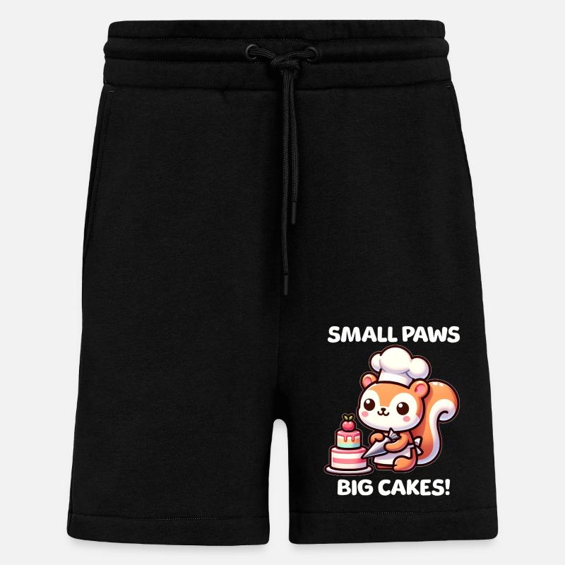 Écureuil pâtissier - Short bio décontracté fabriqué en UE - SOLID BLACK