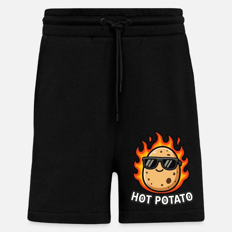 PATATE CHAUDE - Short bio décontracté fabriqué en UE - SOLID BLACK