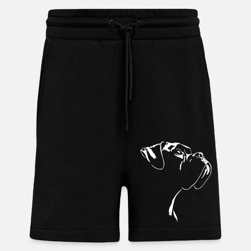 Boxer Silhouette Hunde Hund Wilsigns - Shorts - made by SPREAD - SOLID BLACK