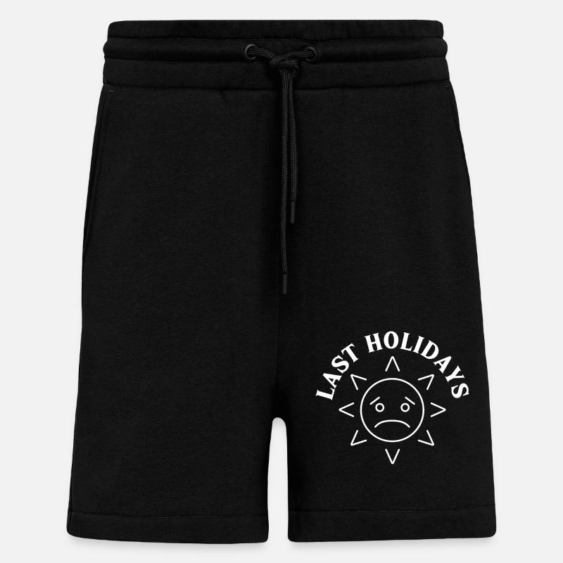 Graphique des dernières vacances - Short bio décontracté fabriqué en UE - SOLID BLACK