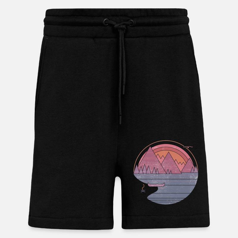 Berg-Grafik - Shorts - made by SPREAD - SOLID BLACK