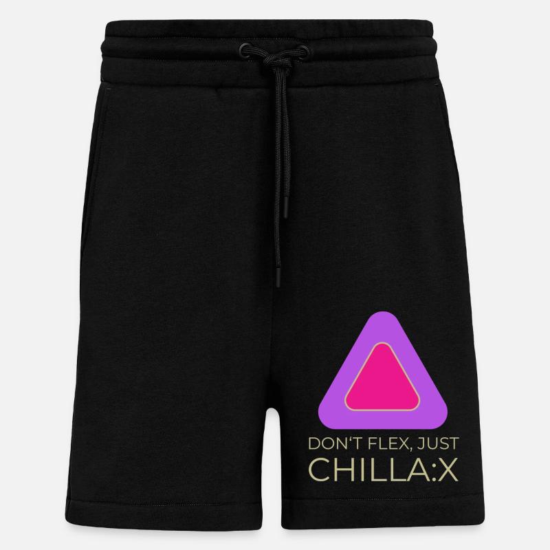 Don‘t flex, just chillax - Shorts - made by SPREAD - SOLID BLACK