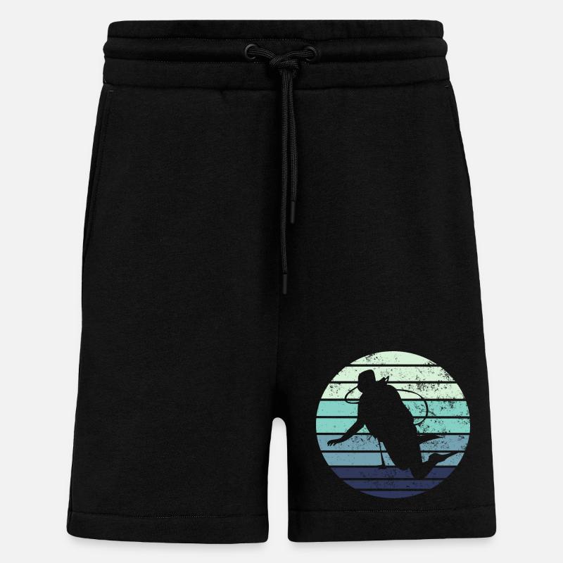 Plongée plongée - Short bio décontracté fabriqué en UE - SOLID BLACK