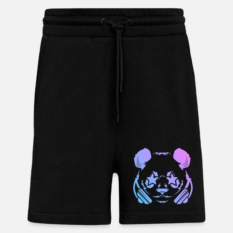 Panda Panda Bear - Shorts - made by SPREAD - SOLID BLACK