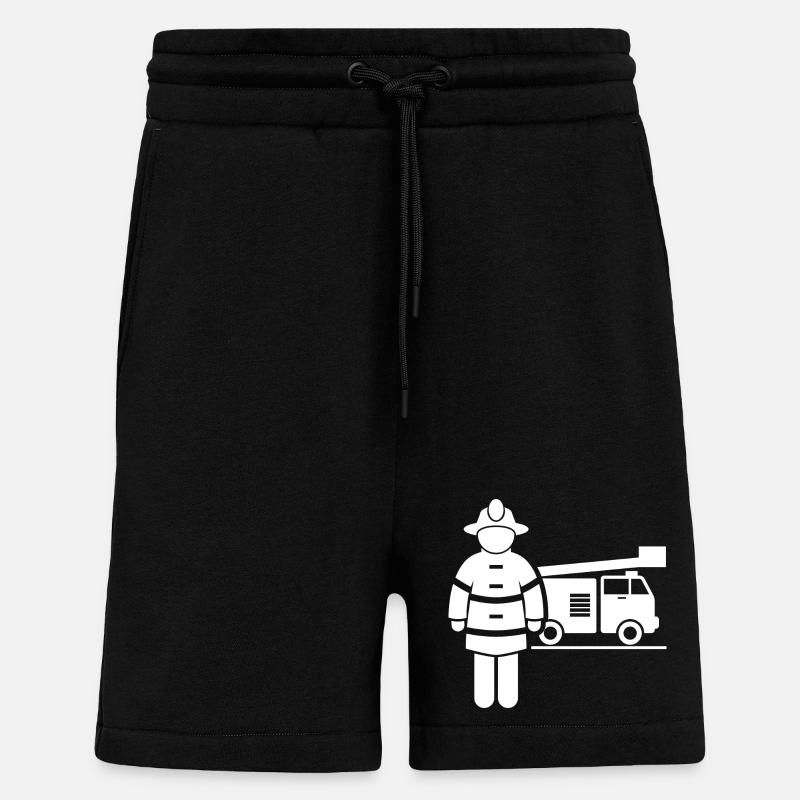 Feuerwehrmann Floriansjünger Brandbekämpfer - Shorts - made by SPREAD - SOLID BLACK