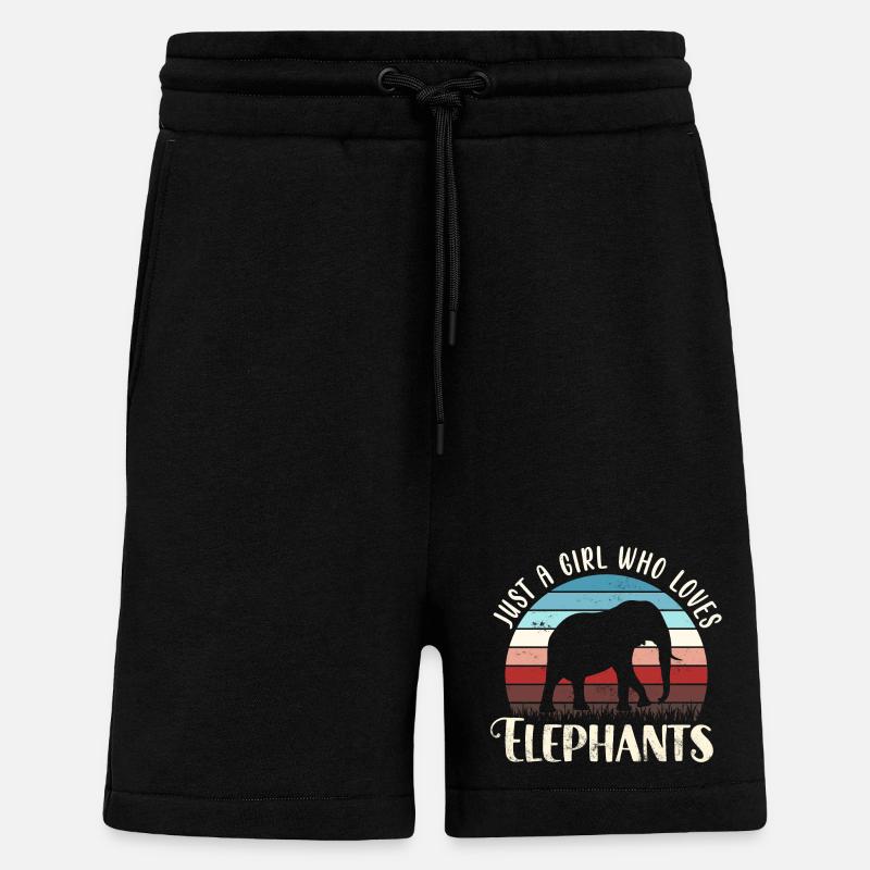 Elephant Elephant - Shorts - made by SPREAD - SOLID BLACK