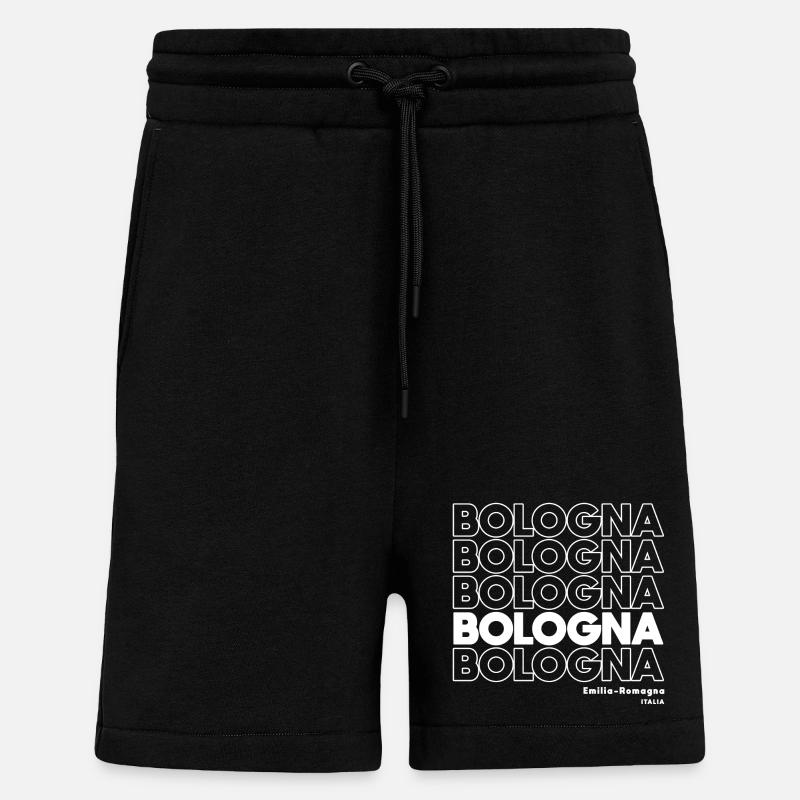 Bologna block script repetition - Shorts - made by SPREAD - SOLID BLACK