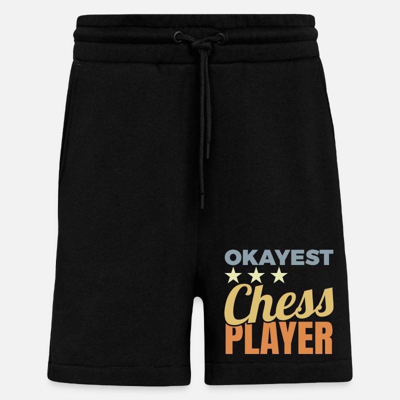 Average chess player - Shorts - made by SPREAD - SOLID BLACK