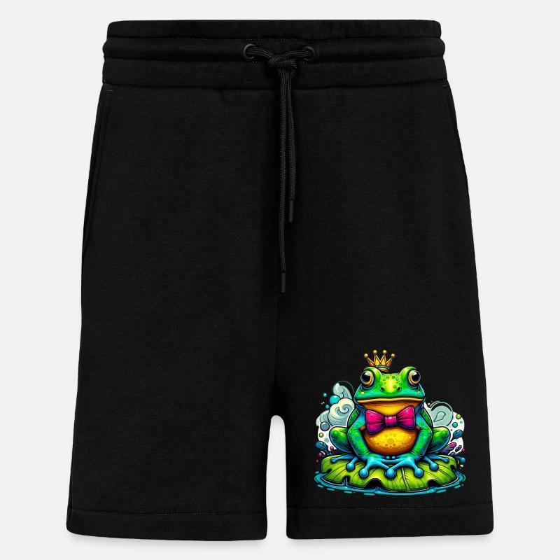 Frosch mit der Königskrone - Shorts - made by SPREAD - SOLID BLACK