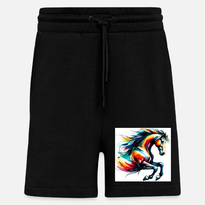 Cheval - Short bio décontracté fabriqué en UE - SOLID BLACK