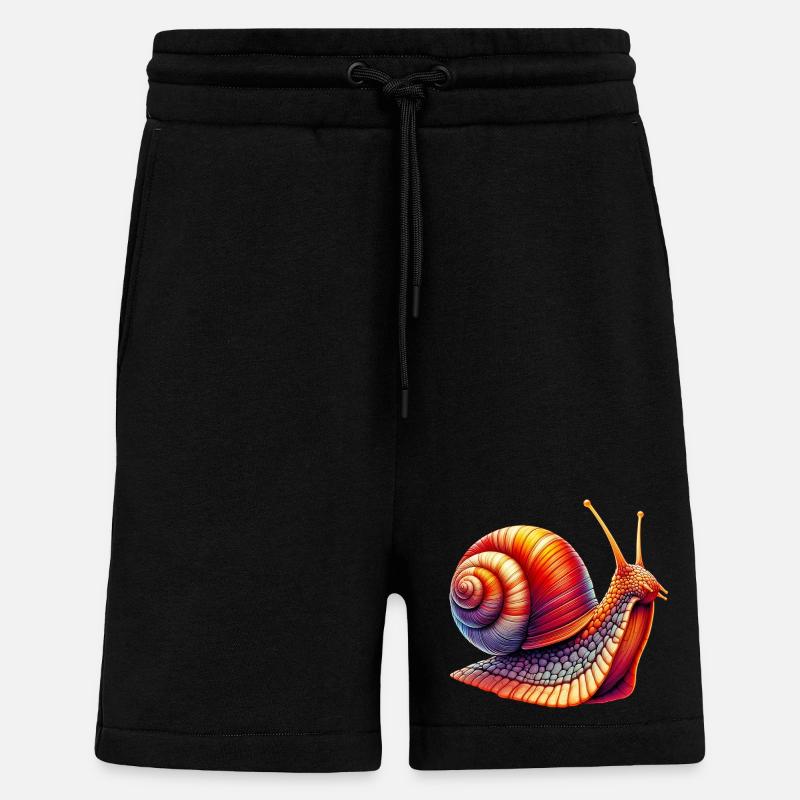 Escargot - Short bio décontracté fabriqué en UE - SOLID BLACK