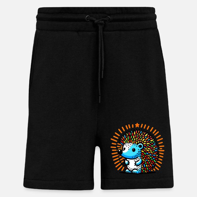 Hérisson - Short bio décontracté fabriqué en UE - SOLID BLACK