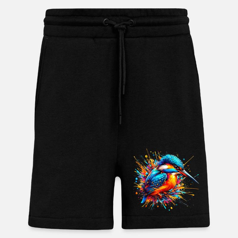 Martin-pêcheur - Short bio décontracté fabriqué en UE - SOLID BLACK