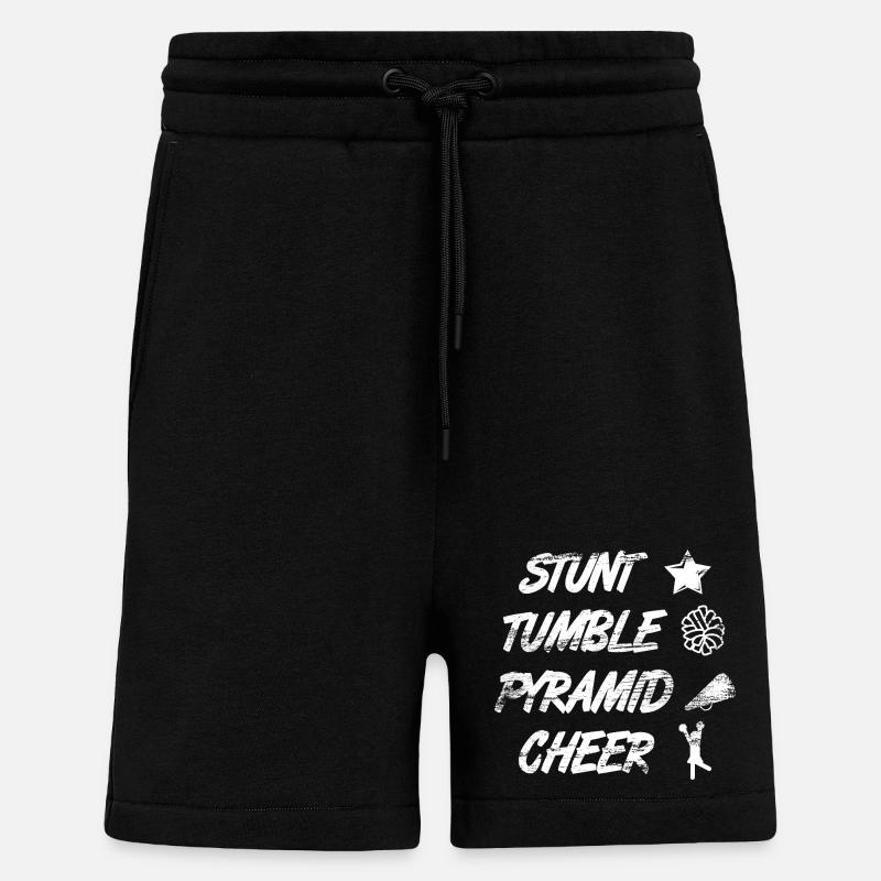 Cascade Culbute Pyramide Cheer - Short bio décontracté fabriqué en UE - SOLID BLACK