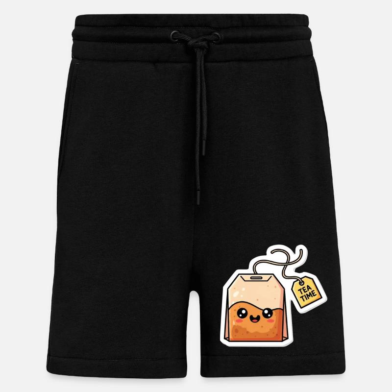 Kawaii Teebeutel Tea Time - Shorts - made by SPREAD - SOLID BLACK