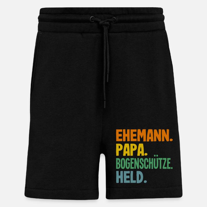 Bogenschießen Bogenschütze Geschenk - Shorts - made by SPREAD - SOLID BLACK