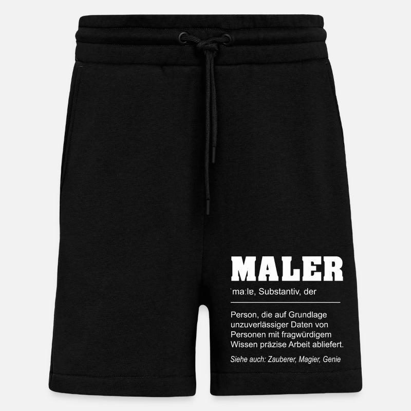 Lustige Definition Maler Beruf - Shorts - made by SPREAD - SOLID BLACK
