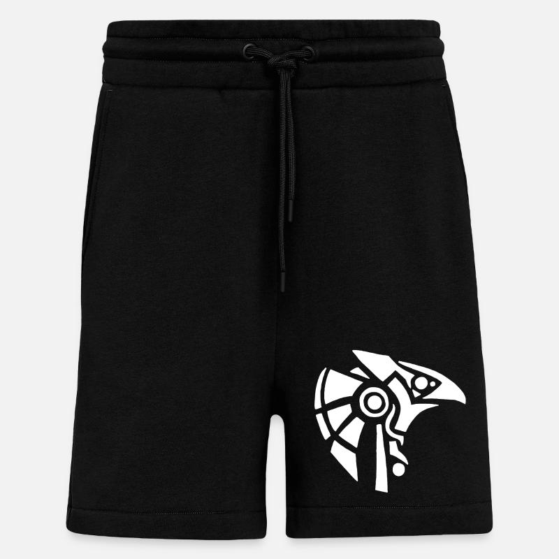 Dieu égyptien Horus (blanc) - Short bio décontracté fabriqué en UE - SOLID BLACK