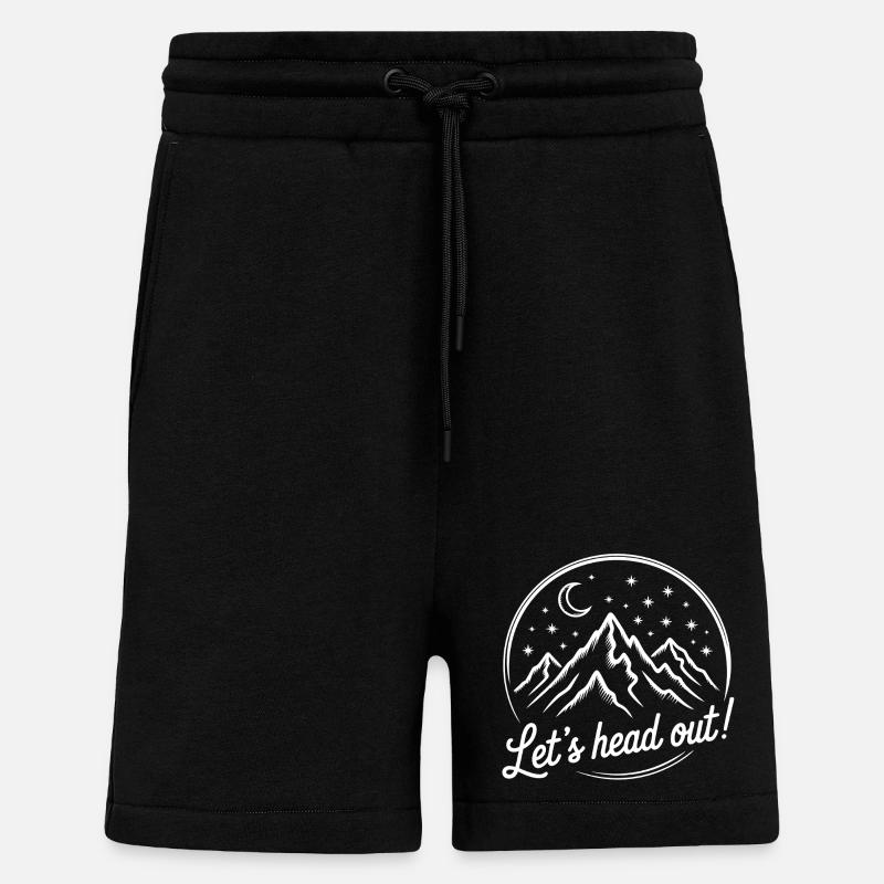 Berge Backpack Abenteuer Shirt - Shorts - made by SPREAD - SOLID BLACK