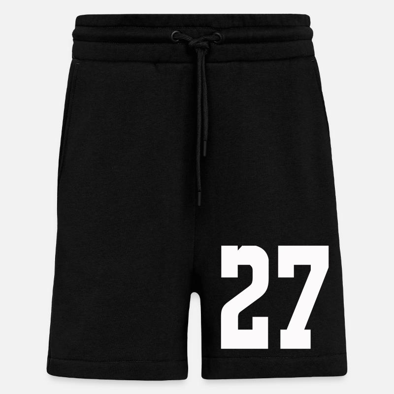 Chiffres 27 Contrast Design - Short bio décontracté fabriqué en UE - SOLID BLACK