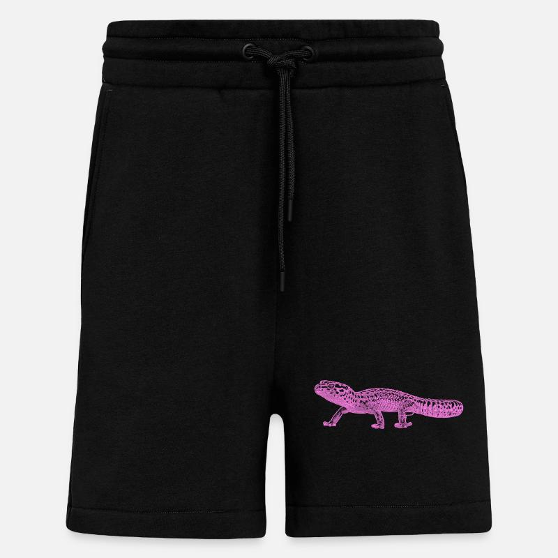 Gecko léopard - Short bio décontracté fabriqué en UE - SOLID BLACK