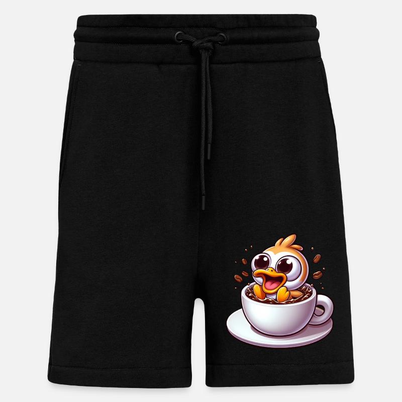 Vogelküken Kaffeetrinker Koffeinschock - Shorts - made by SPREAD - SOLID BLACK