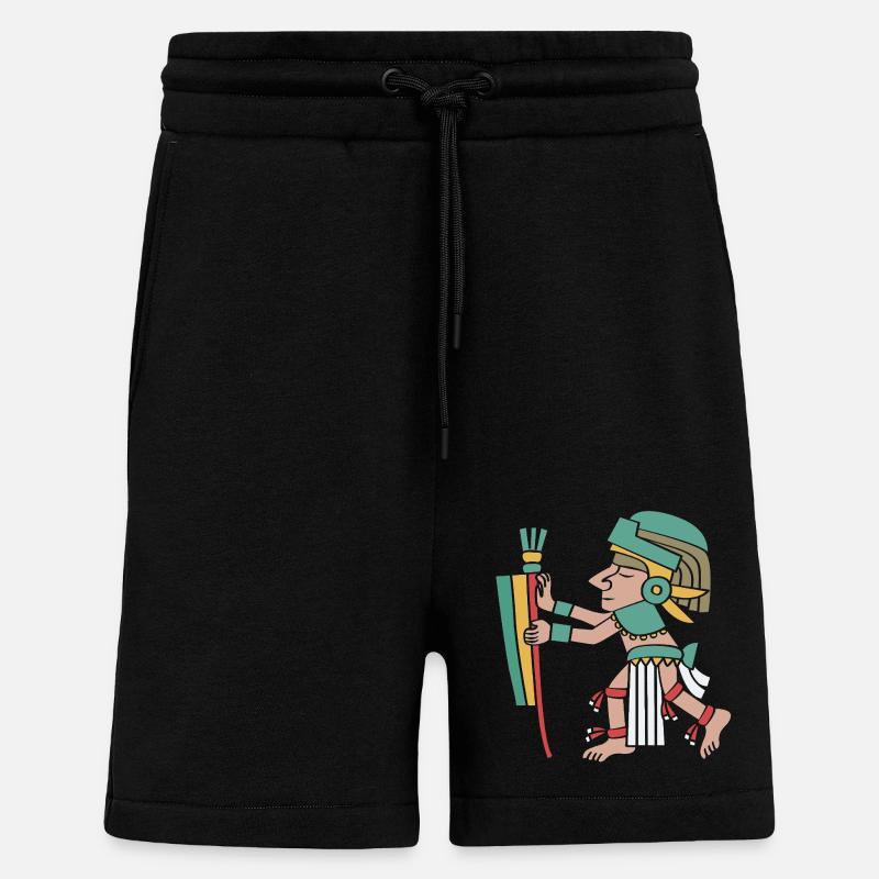 Maya kalender aztec Inka - Shorts - made by SPREAD - SOLID BLACK