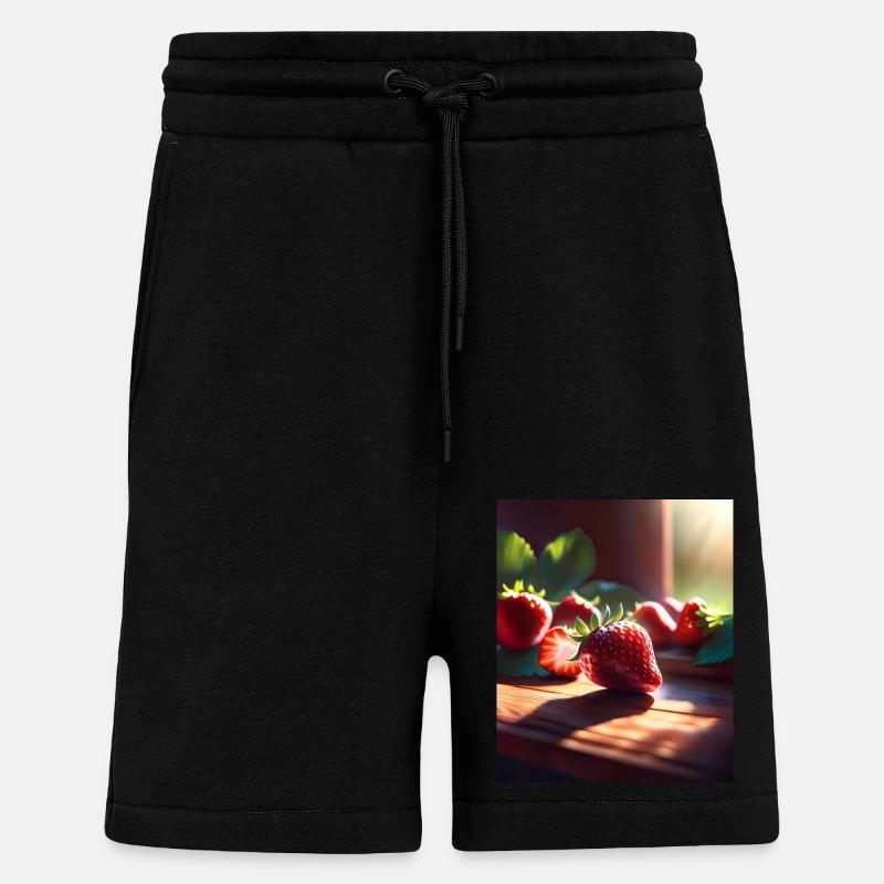 Ich liebe Erdbeeren - Shorts - made by SPREAD - SOLID BLACK