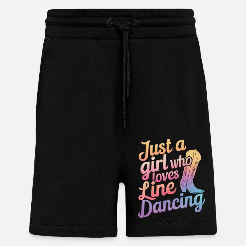 Line Dancing Tanzen Tänzer - Shorts - made by SPREAD - SOLID BLACK