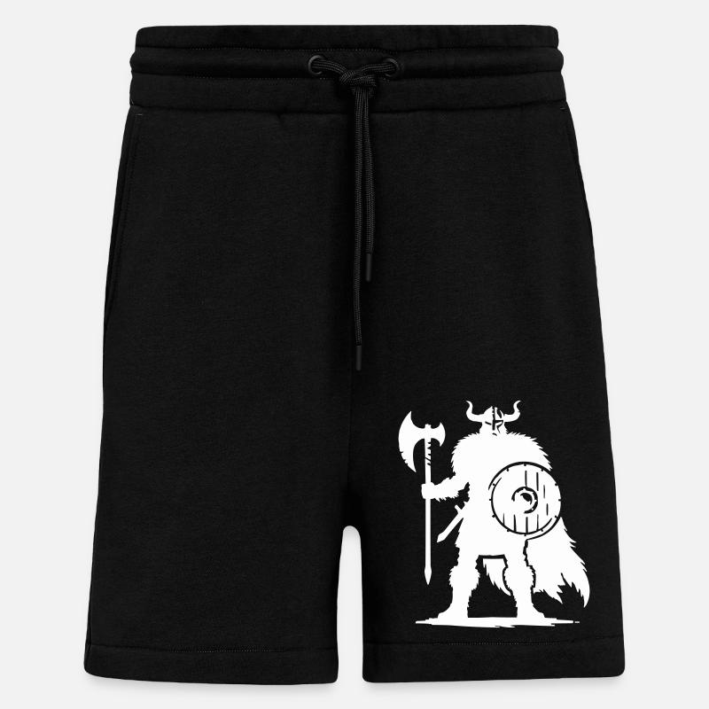 Guerrier viking - Short bio décontracté fabriqué en UE - SOLID BLACK