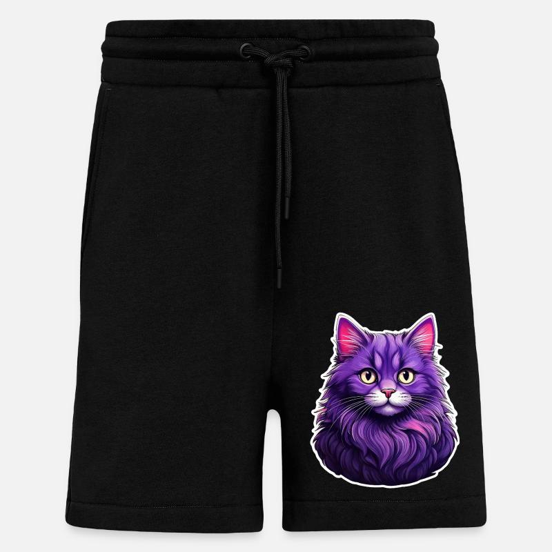 Chat Design Moderne Violet - Short bio décontracté fabriqué en UE - SOLID BLACK