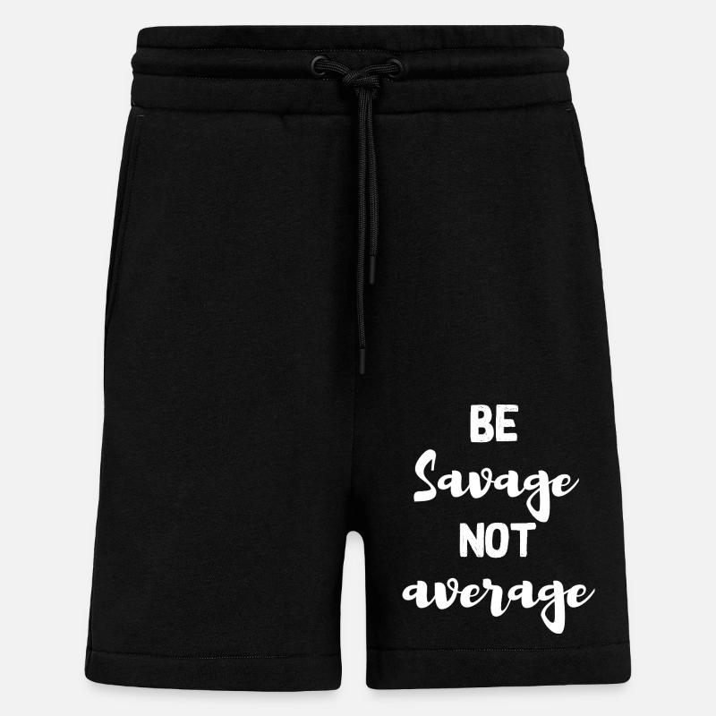 Sei wild, nicht durchschnittlich - Shorts - made by SPREAD - SOLID BLACK