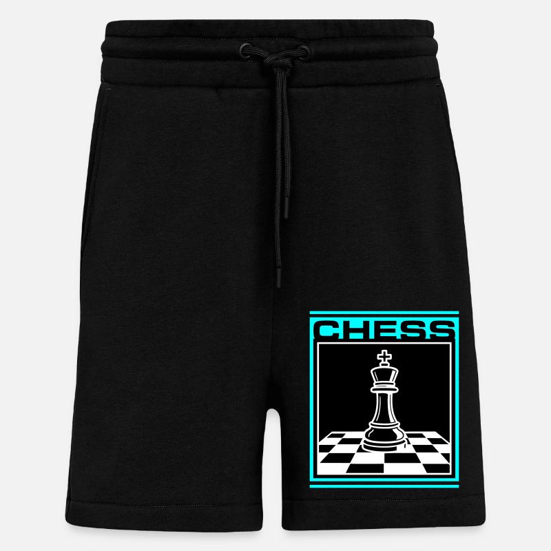 Schach König Chess - Shorts - made by SPREAD - SOLID BLACK