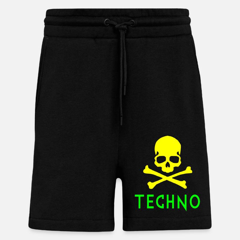 Os techno - Short bio décontracté fabriqué en UE - SOLID BLACK