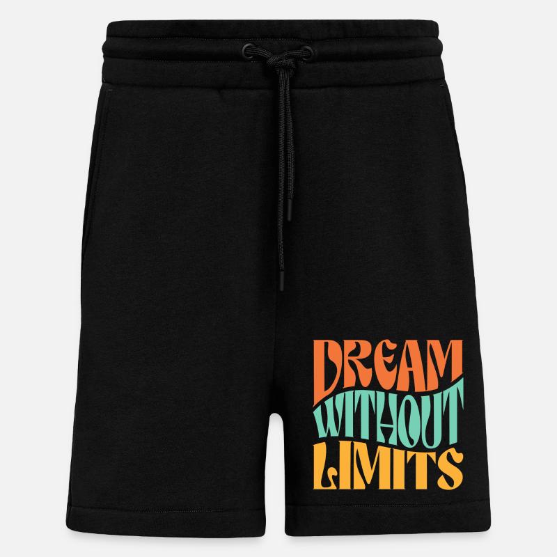 Dream Without Limits - Shorts - made by SPREAD - SOLID BLACK