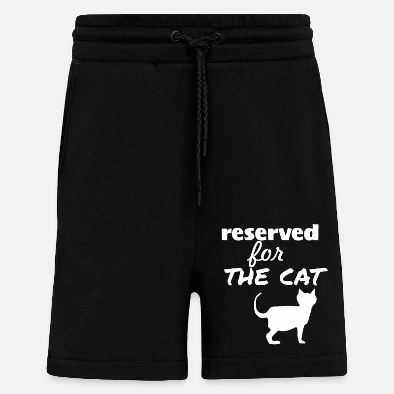 Réservé au chat - Short bio décontracté fabriqué en UE - SOLID BLACK
