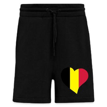 Belgian heart - Shorts - made by SPREAD - SOLID BLACK - Front