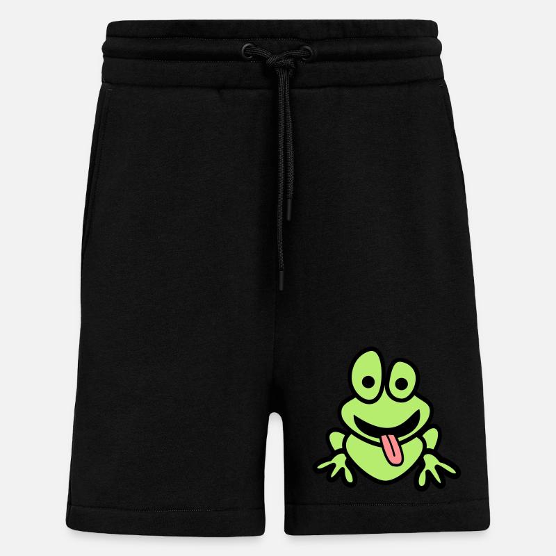 Frosch mit Zunge - Shorts - made by SPREAD - SOLID BLACK