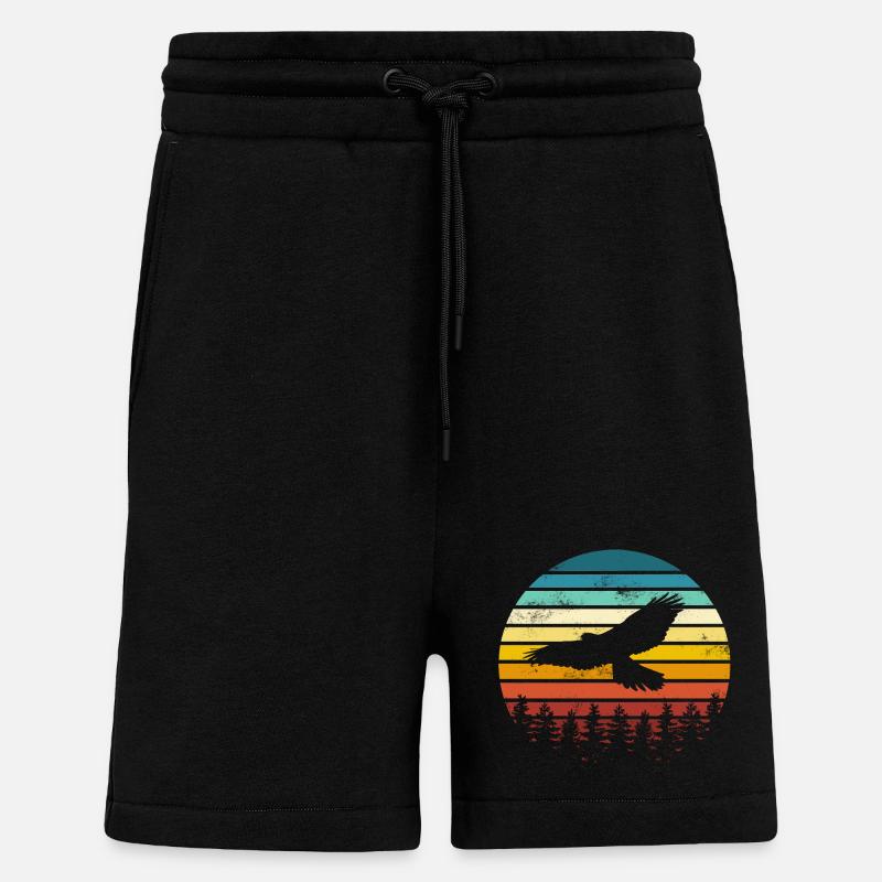 Vogel Adler - Shorts - made by SPREAD - SOLID BLACK